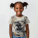 Bose Ikard Black Cowboy Kid T shirt Vintage Newspaper Collage Old West African American History Art