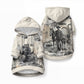 Bose Ikard Black Cowboy Pet Hoodie Vintage Newspaper Collage Old West African American History Art