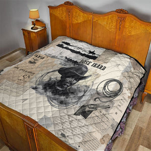 Bose Ikard Black Cowboy Quilt Vintage Newspaper Collage Old West African American History Art