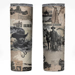 Bose Ikard Black Cowboy Skinny Tumbler Vintage Newspaper Collage Old West African American History Art