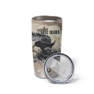 Bose Ikard Black Cowboy Tumbler Cup Vintage Newspaper Collage Old West African American History Art
