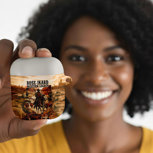 Bose Ikard Black Cowboy Texas Trail Driver AirPods Case Vintage Western Desert Collage African American History Art
