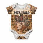 Bose Ikard Black Cowboy Texas Trail Driver Baby Onesie Vintage Western Desert Collage African American History Art