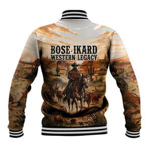 Bose Ikard Black Cowboy Texas Trail Driver Baseball Jacket Vintage Western Desert Collage African American History Art