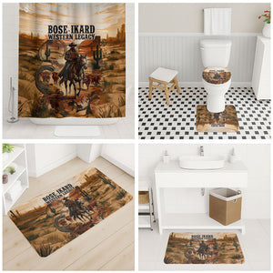 Bose Ikard Black Cowboy Texas Trail Driver Bathroom Set Vintage Western Desert Collage African American History Art