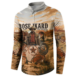 Bose Ikard Black Cowboy Texas Trail Driver Button Sweatshirt Vintage Western Desert Collage African American History Art