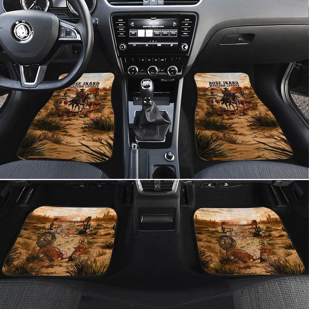 Bose Ikard Black Cowboy Texas Trail Driver Car Mats Vintage Western Desert Collage African American History Art