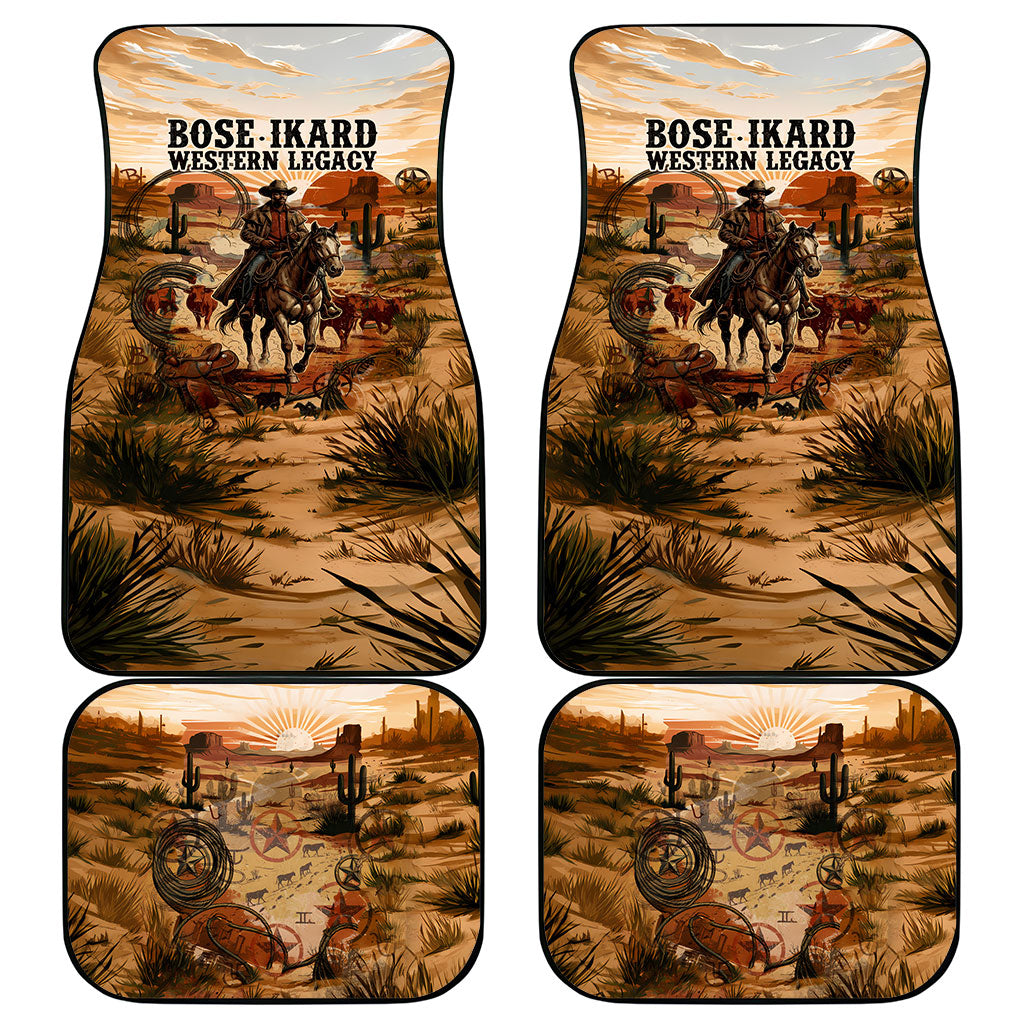 Bose Ikard Black Cowboy Texas Trail Driver Car Mats Vintage Western Desert Collage African American History Art