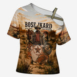 Bose Ikard Black Cowboy Texas Trail Driver Cross Shoulder Shirt Vintage Western Desert Collage African American History Art