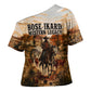 Bose Ikard Black Cowboy Texas Trail Driver Cross Shoulder Shirt Vintage Western Desert Collage African American History Art