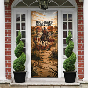 Bose Ikard Black Cowboy Texas Trail Driver Door Cover Vintage Western Desert Collage African American History Art