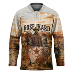 Bose Ikard Black Cowboy Texas Trail Driver Hockey Jersey Vintage Western Desert Collage African American History Art