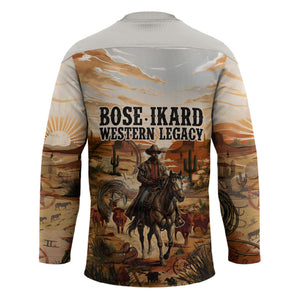 Bose Ikard Black Cowboy Texas Trail Driver Hockey Jersey Vintage Western Desert Collage African American History Art