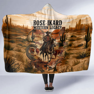 Bose Ikard Black Cowboy Texas Trail Driver Hooded Blanket Vintage Western Desert Collage African American History Art