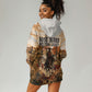 Bose Ikard Black Cowboy Texas Trail Driver Hoodie Dress Vintage Western Desert Collage African American History Art