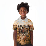 Bose Ikard Black Cowboy Texas Trail Driver Kid Polo Shirt Vintage Western Desert Collage African American History Art
