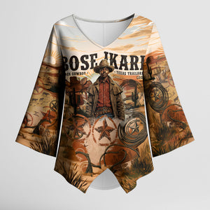 Bose Ikard Black Cowboy Texas Trail Driver Kimono Sleeve Blouse Vintage Western Desert Collage African American History Art