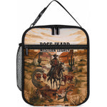 Bose Ikard Black Cowboy Texas Trail Driver Lunch Bag Vintage Western Desert Collage African American History Art