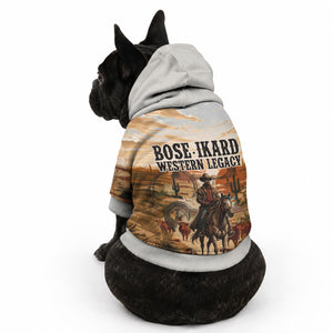 Bose Ikard Black Cowboy Texas Trail Driver Pet Hoodie Vintage Western Desert Collage African American History Art