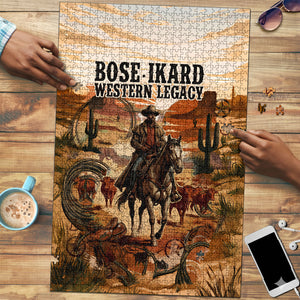 Bose Ikard Black Cowboy Texas Trail Driver Puzzle Vintage Western Desert Collage African American History Art