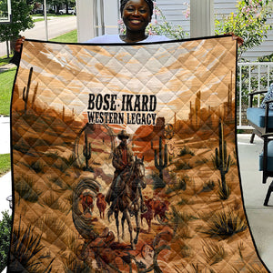 Bose Ikard Black Cowboy Texas Trail Driver Quilt Vintage Western Desert Collage African American History Art