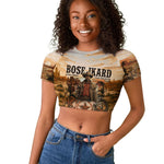 Bose Ikard Black Cowboy Texas Trail Driver Raglan Cropped T shirt Vintage Western Desert Collage African American History Art