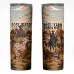 Bose Ikard Black Cowboy Texas Trail Driver Skinny Tumbler Vintage Western Desert Collage African American History Art