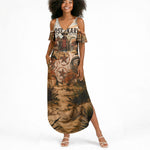 Bose Ikard Black Cowboy Texas Trail Driver Summer Maxi Dress Vintage Western Desert Collage African American History Art