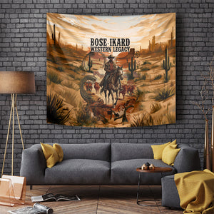 Bose Ikard Black Cowboy Texas Trail Driver Tapestry Vintage Western Desert Collage African American History Art