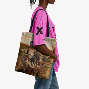 Bose Ikard Black Cowboy Texas Trail Driver Tote Bag Vintage Western Desert Collage African American History Art