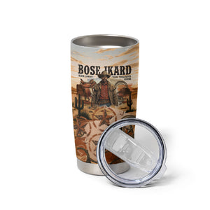 Bose Ikard Black Cowboy Texas Trail Driver Tumbler Cup Vintage Western Desert Collage African American History Art