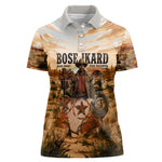 Bose Ikard Black Cowboy Texas Trail Driver Women Polo Shirt Vintage Western Desert Collage African American History Art