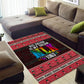 Martin Luther King Jr Christmas Area Rug Civil Rights Quote Rainbow Gradient