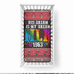 Martin Luther King Jr Christmas Baby Bed Cover Civil Rights Quote Rainbow Gradient