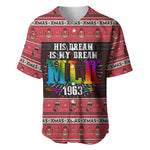 Martin Luther King Jr Christmas Baseball Jersey Civil Rights Quote Rainbow Gradient