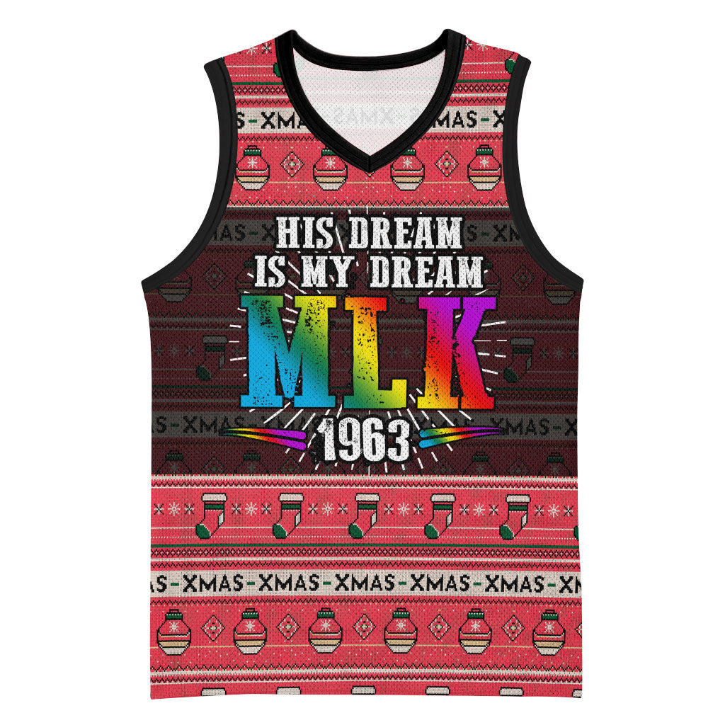 Martin Luther King Jr Christmas Basketball Jersey Civil Rights Quote Rainbow Gradient