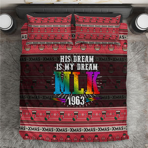 Martin Luther King Jr Christmas Bedding Set Civil Rights Quote Rainbow Gradient