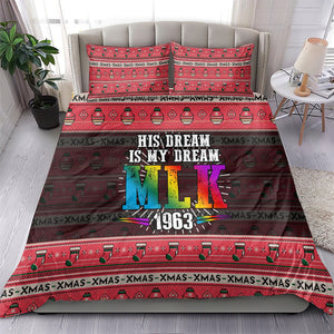 Martin Luther King Jr Christmas Bedding Set Civil Rights Quote Rainbow Gradient