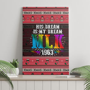 Martin Luther King Jr Christmas Canvas Wall Art Civil Rights Quote Rainbow Gradient