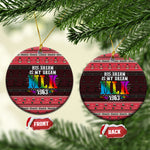 Martin Luther King Jr Christmas Ceramic Ornament Civil Rights Quote Rainbow Gradient