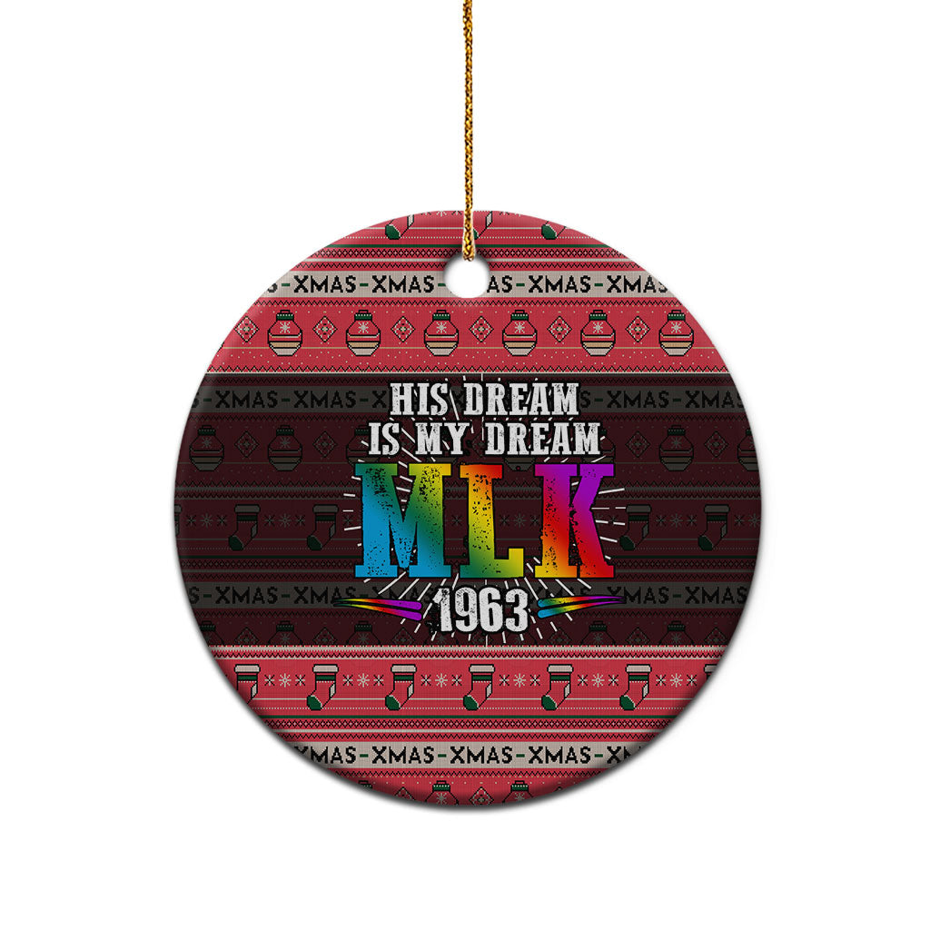 Martin Luther King Jr Christmas Ceramic Ornament Civil Rights Quote Rainbow Gradient