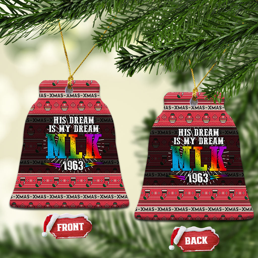 Martin Luther King Jr Christmas Ceramic Ornament Civil Rights Quote Rainbow Gradient