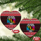 Martin Luther King Jr Christmas Ceramic Ornament Civil Rights Quote Rainbow Gradient
