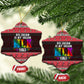 Martin Luther King Jr Christmas Ceramic Ornament Civil Rights Quote Rainbow Gradient