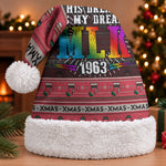 Martin Luther King Jr Christmas Santa Hat Civil Rights Quote Rainbow Gradient