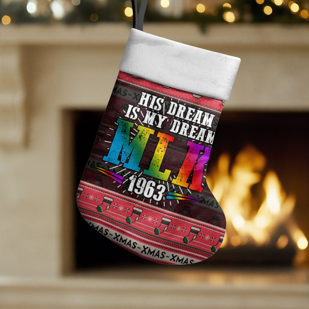 Martin Luther King Jr Christmas Stocking Civil Rights Quote Rainbow Gradient