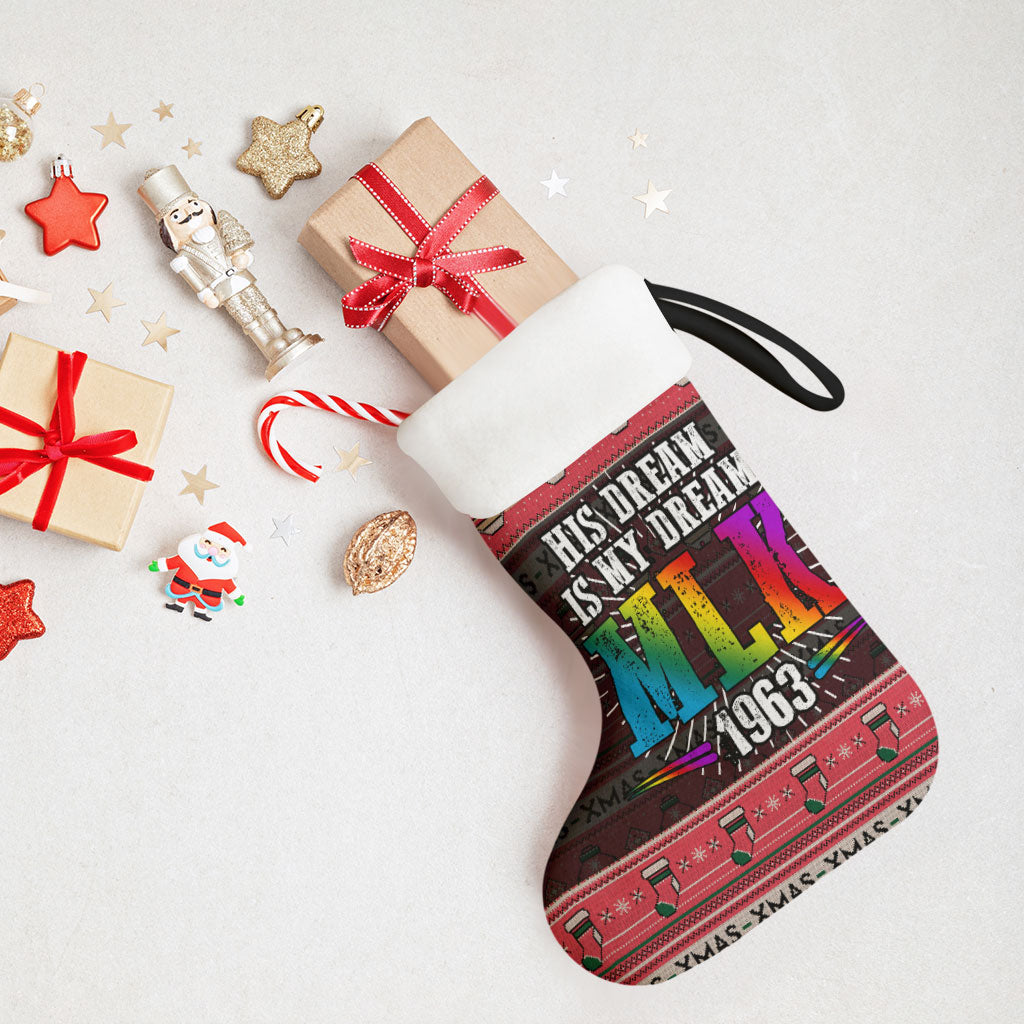 Martin Luther King Jr Christmas Stocking Civil Rights Quote Rainbow Gradient