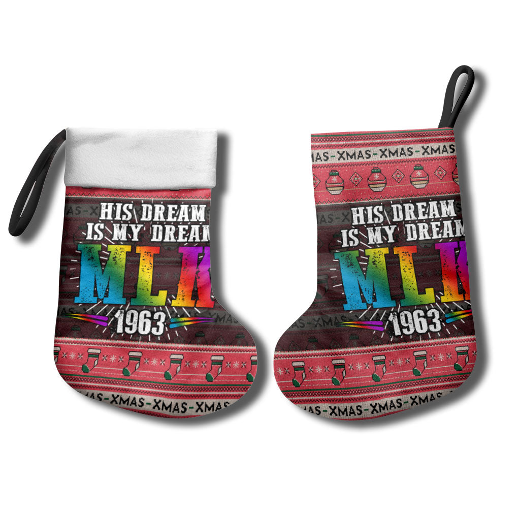 Martin Luther King Jr Christmas Stocking Civil Rights Quote Rainbow Gradient