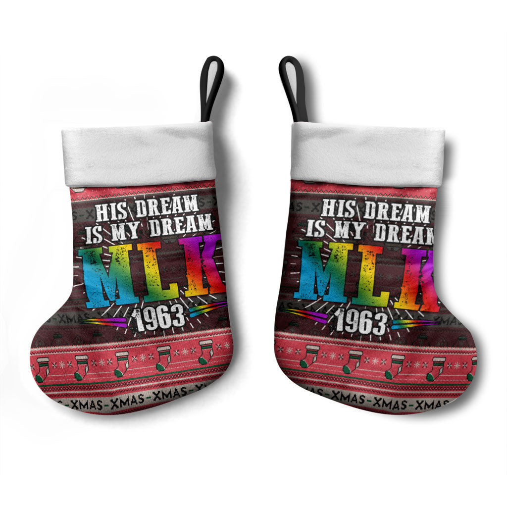 Martin Luther King Jr Christmas Stocking Civil Rights Quote Rainbow Gradient