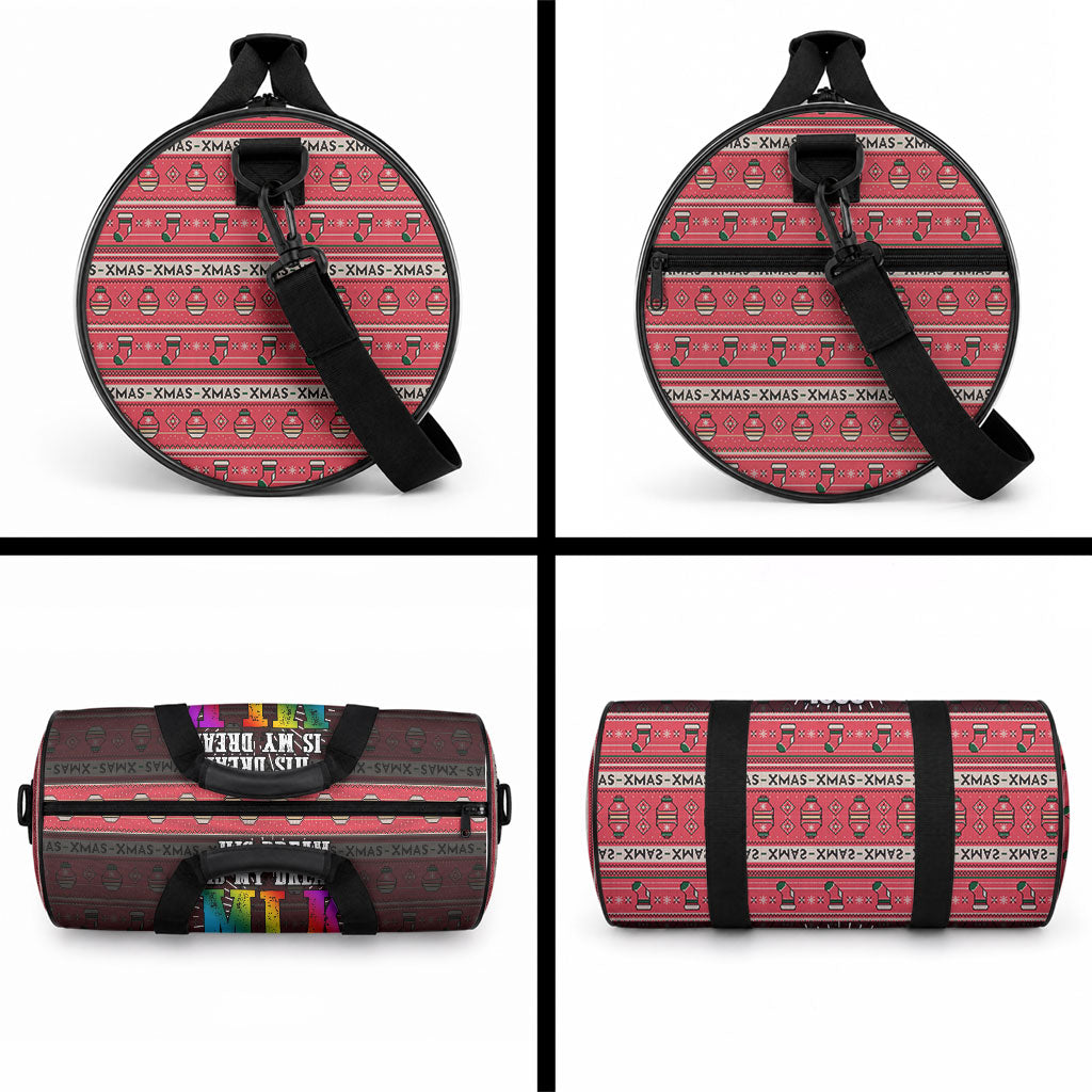 Martin Luther King Jr Christmas Duffle Bag Civil Rights Quote Rainbow Gradient